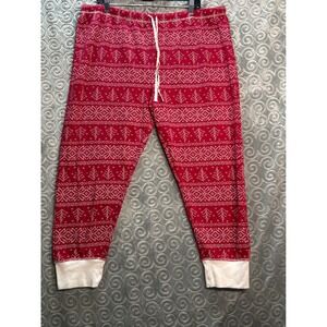 Tommy Hilfiger 3X Pajama Pants Red‎ Christmas Holiday Snowflake Lounge Sleepwear